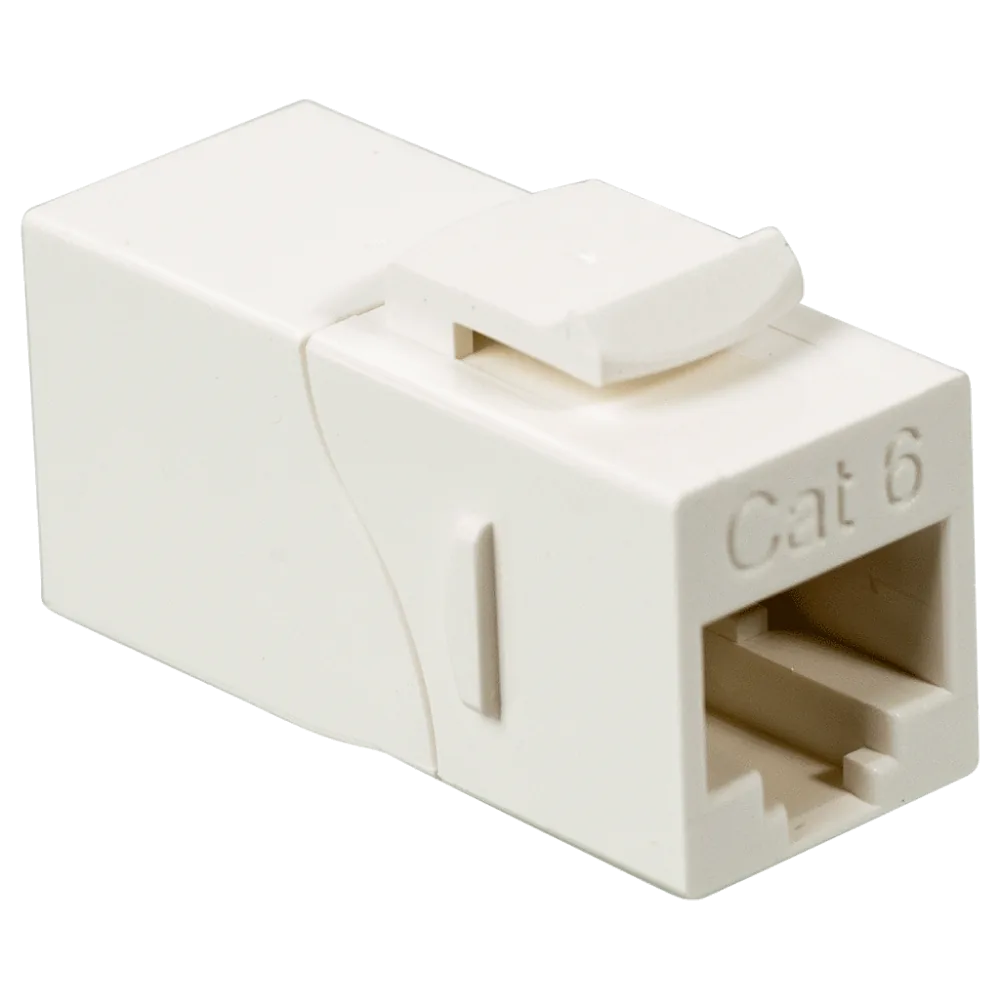 Повторитель портов LANMASTER RJ-45 неэкранированный 90 градусов кат.6 формата Keystone белый