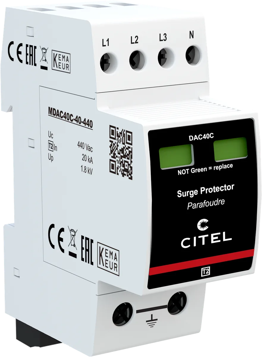 Устройство защиты от импульсных перенапряжений Citel DAC40CS-40-440 (821510422), тип 2