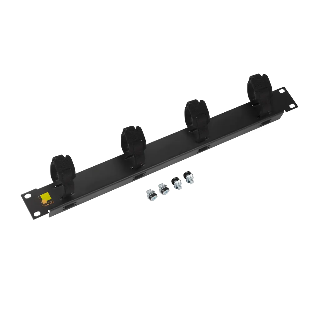 Кабельный органайзер LANMASTER 19", c 4 хомутами-липучкам, 1U
