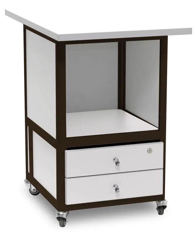 Стол подкатной с двумя ящиками с лицевыми панелями и замком АКТАКОМ АРМ-5075