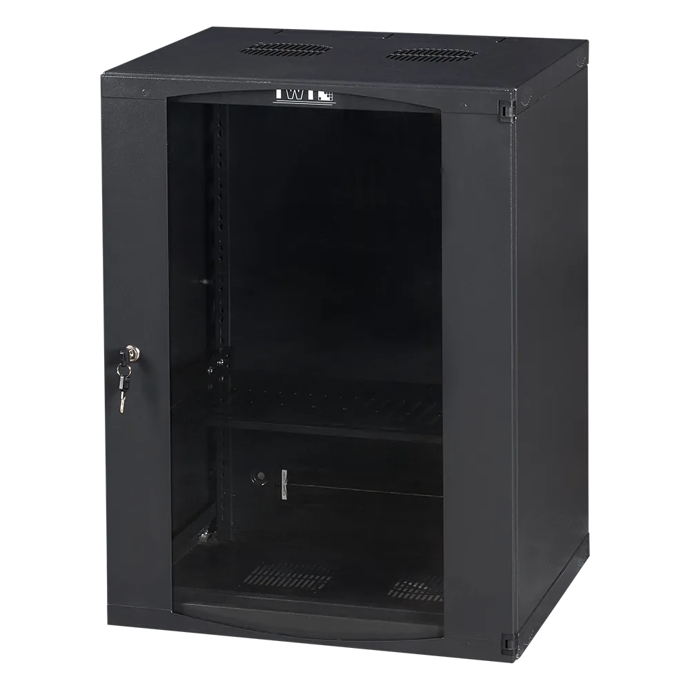 Шкаф настенный LANMASTER 19" серии Next со стеклянной дверью