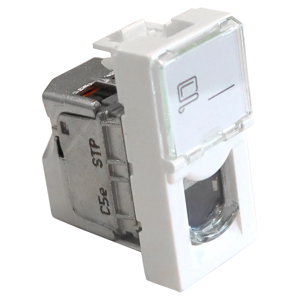 Вставка LANMASTER Mosaic 22.5x45 RJ-45 STP кат.5e