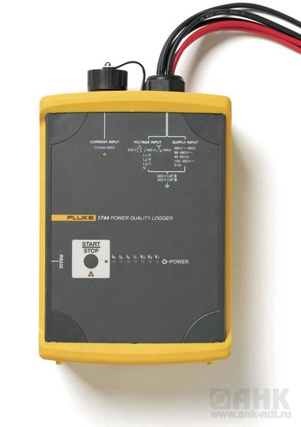 Fluke 1743 — регистратор качества электроэнергии для трехфазной сети (с токовыми клещами)