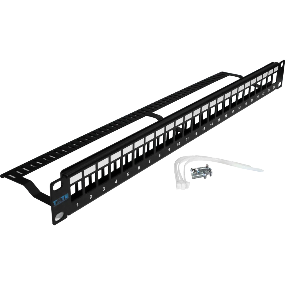 Патч-панель LANMASTER TWT наборная, 24 порта, UTP, 1U